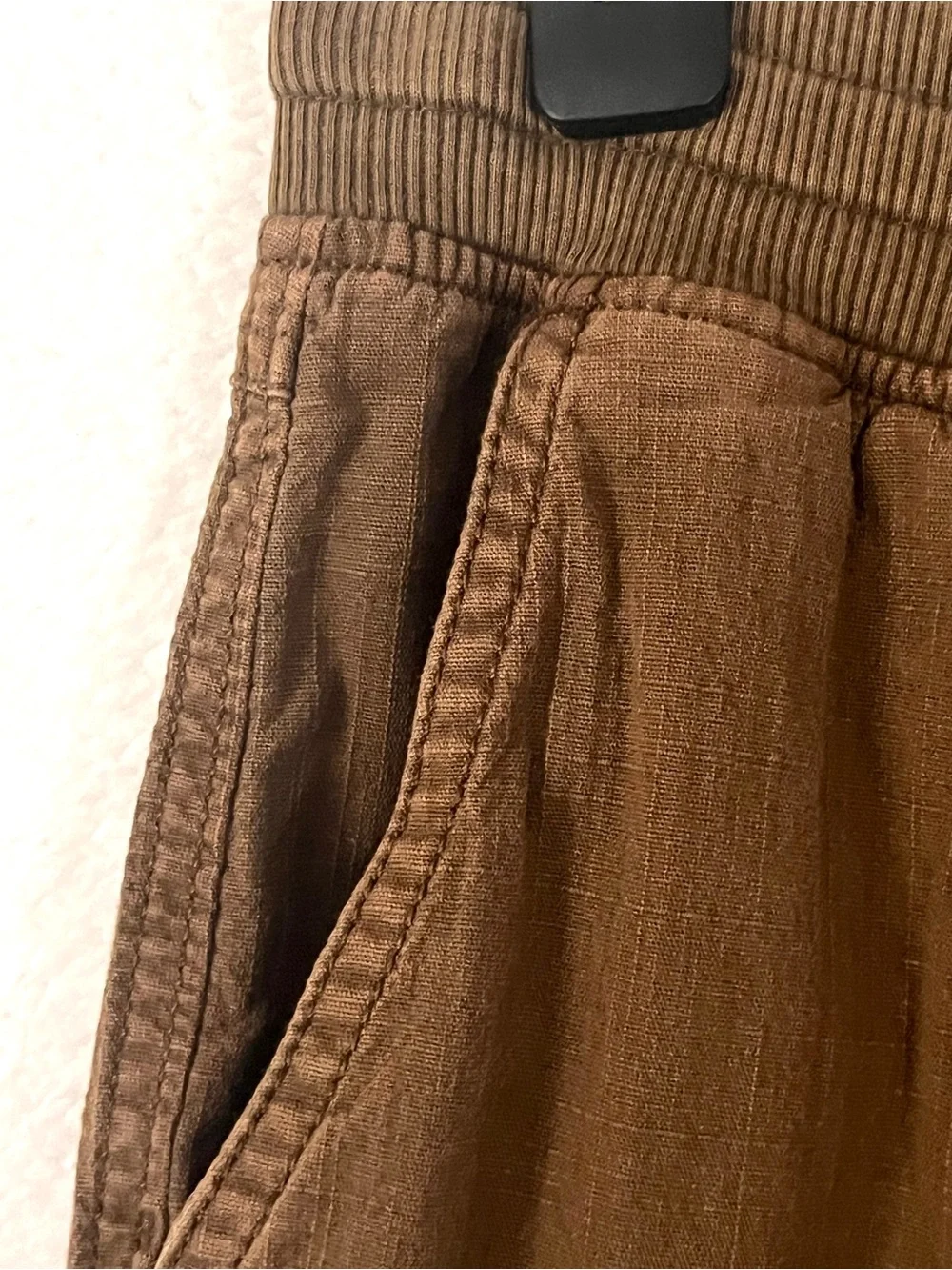 Sonoma women’s Brown Cargo Pants with Drawstring Waist - Picture 4 of 12